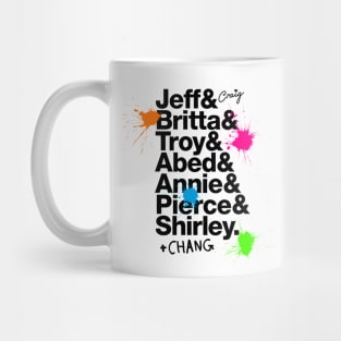 Community Roll Call – character names and paintballs Mug